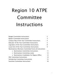 Region 10 ATPE Committee Instructions - Association of Texas ...