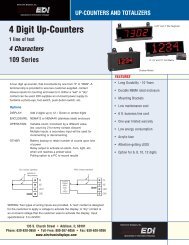 Specification Sheet - Electronic Displays, Inc.