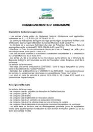 RENSEIGNEMENTS D' URBANISME - Bagnères de Bigorre