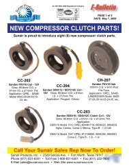 NEW COMPRESSOR CLUTCH PARTS! - SunAir Products