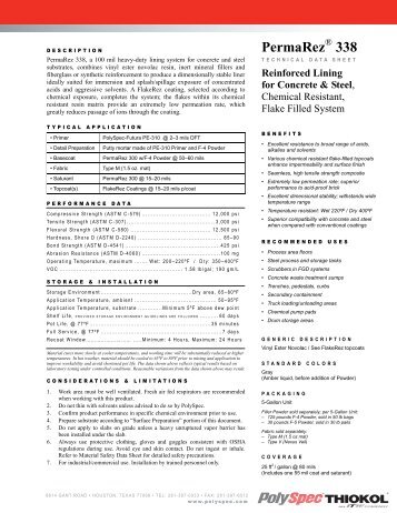 PermaRez Â® 338 - Technical Data Sheet - PolySpec