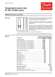 Data Sheet Temperature sensor sets Pt 100 / Pt 500, 2-wire