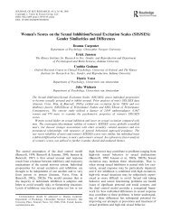 Women's Scores on the Sexual Inhibition/Sexual Excitation Scales ...