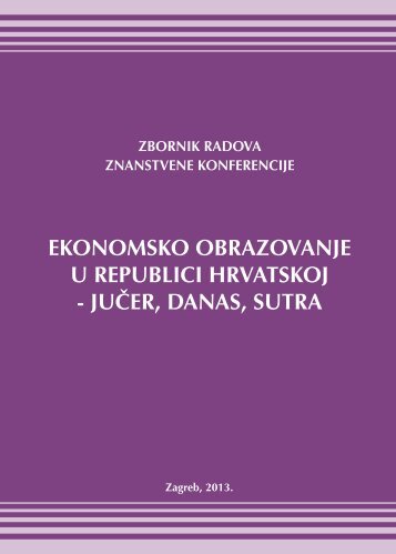 Ekonomsko obrazovanje u Republici Hrvatskoj - Ekonomski Fakultet