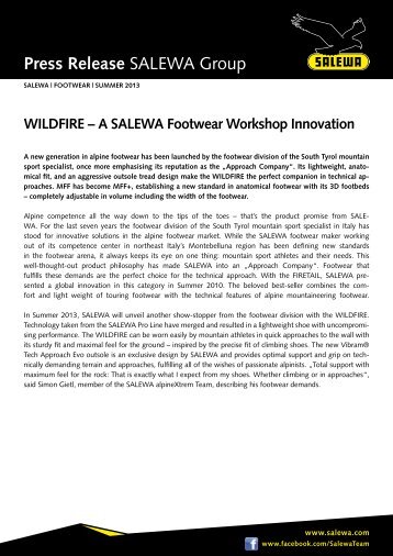 Press release SALEWA Group