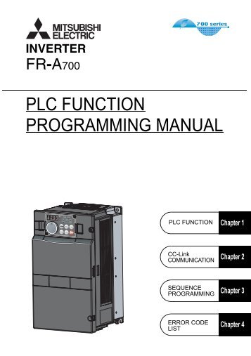 FR-A700 PLC FUNCTION PROGRAMMING MANUAL