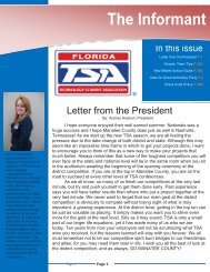 The TSA Manatee County Student Informant Newsletter - [act ...