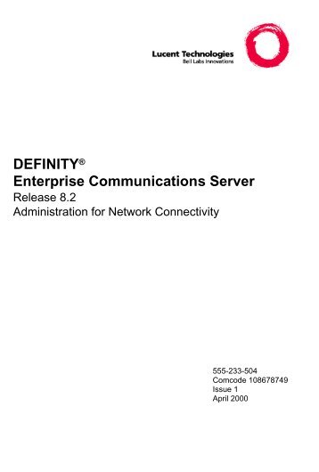 Definity ECS Admin for Network Connectivity.pdf - TextFiles.com