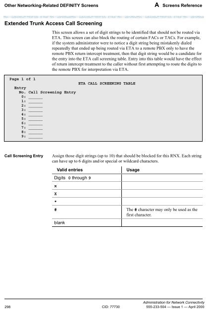 Definity ECS Admin for Network Connectivity.pdf - TextFiles.com