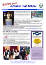 Newsletter 27 - December 2012 - Lochaber High School