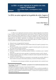 La OEA: un actor regional en la gestiÃ³n de crisis. Logros y limitaciones