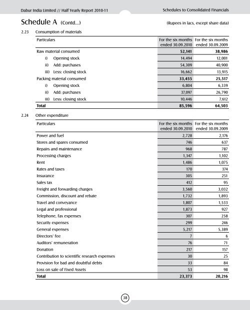 2010 - 11 - Dabur India Limited