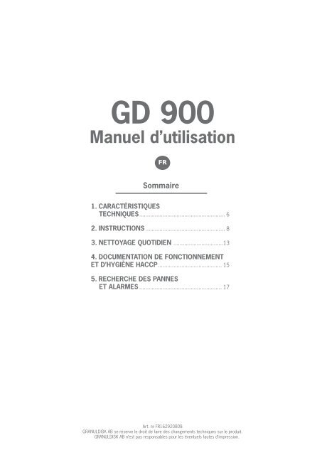 GD 900 - GRANULDISK