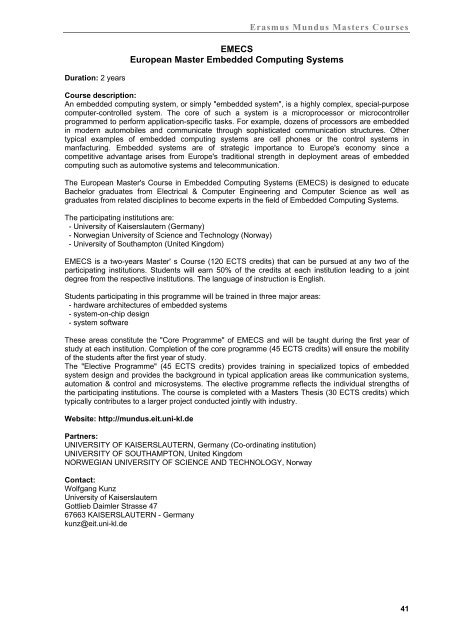 Erasmus Mundus Action 1 Compendium 2009 - EACEA - Europa