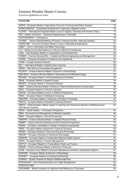 Erasmus Mundus Action 1 Compendium 2009 - EACEA - Europa