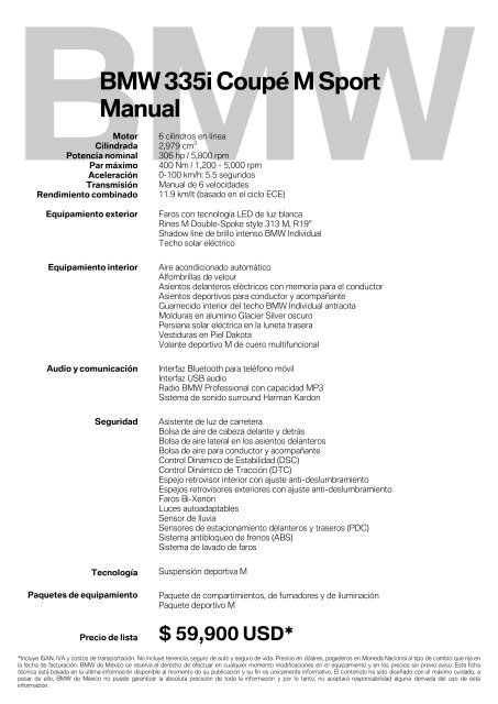 BMW 335i CoupÃƒÂ© M Sport Manual