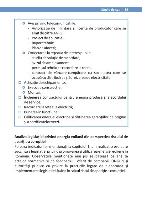 Coruptibilitatea legislaÅ£iei. Studiu de caz - utilizarea energiei eoliene ...