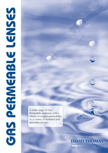 Gas Permeable Leaflet - David Thomas Contact Lenses