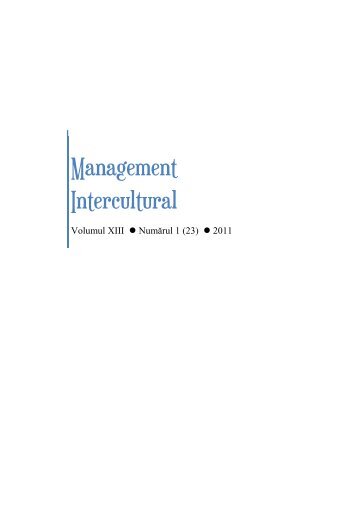 Mihai LISETCHI - Management Intercultural