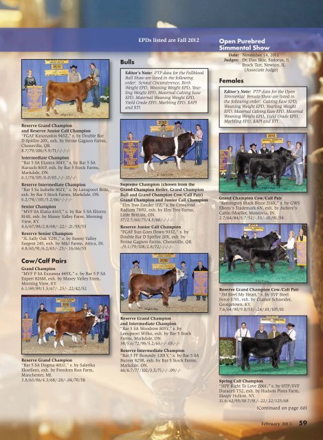 2012 NAILE Results - American Simmental Association