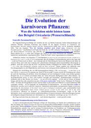 Die Evolution der karnivoren Pflanzen: - Wolf-Ekkehard LÃ¶nnig