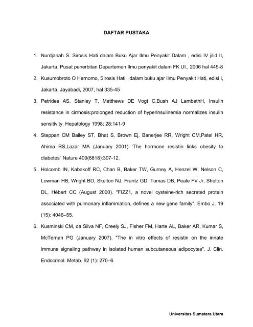 DAFTAR PUSTAKA 1. Nurdjanah S. Sirosis Hati dalam Buku Ajar ...