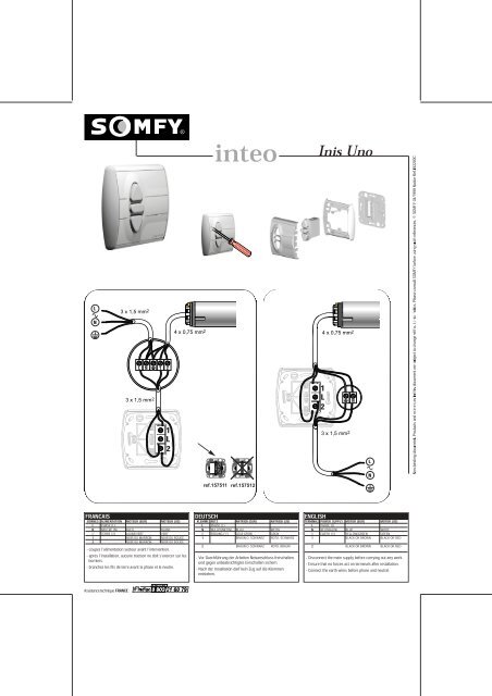 Somfy Inis Uno Gebrauchsanleitung Rolloscout