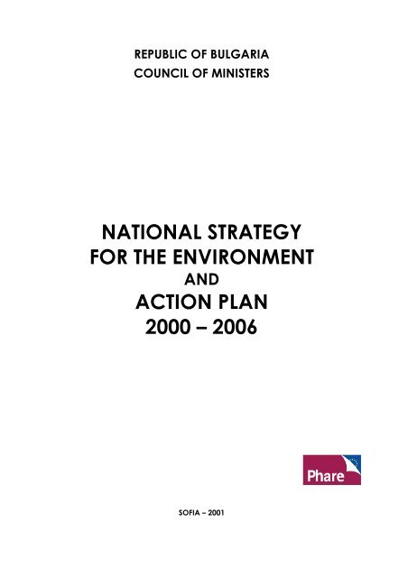 NATIONAL STRATEGY FOR THE ENVIRONMENT ACTION PLAN ...