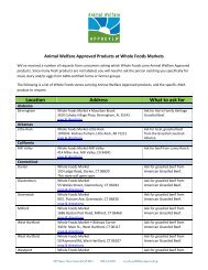 Animal Welfare Approved Products At Whole Foods Markets