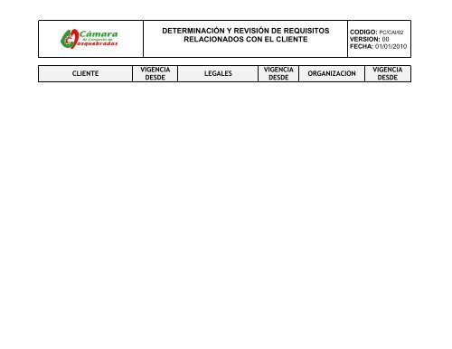 Matriz CLIO _2 - CÃ¡mara de Comercio de Dosquebradas