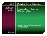 FINAL_ISUG Migr…on_to_Linux - Sybase