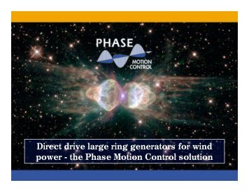 Direct drive large ring generators for wind power - the ... - Otherpower