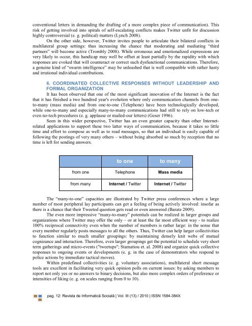 No 13 - Journal of Social Informatics / Revista de Informatica Sociala