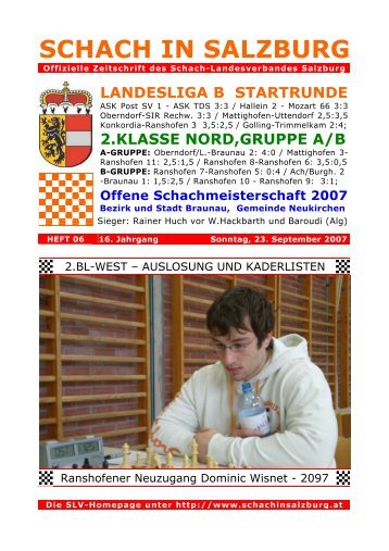 16. Jahrgang - Heft 06 - Schach-Landesverband Salzburg