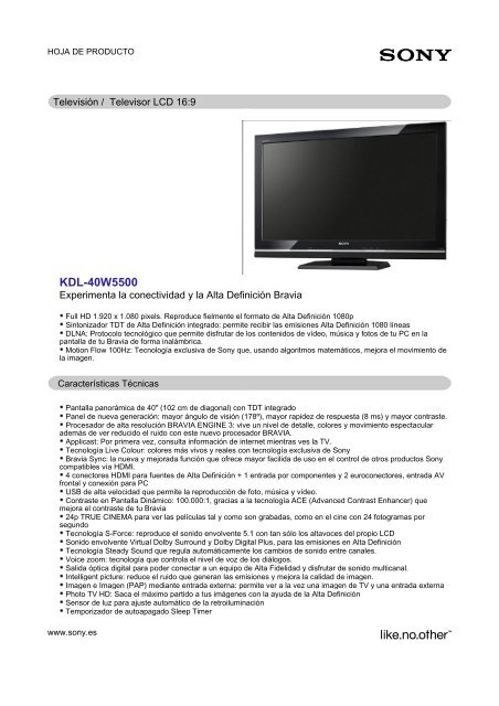 Manuales para Televisores LCD (BRAVIA)