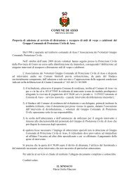 Convenzione da parte dei comuni per intervento ... - Comune di Asso