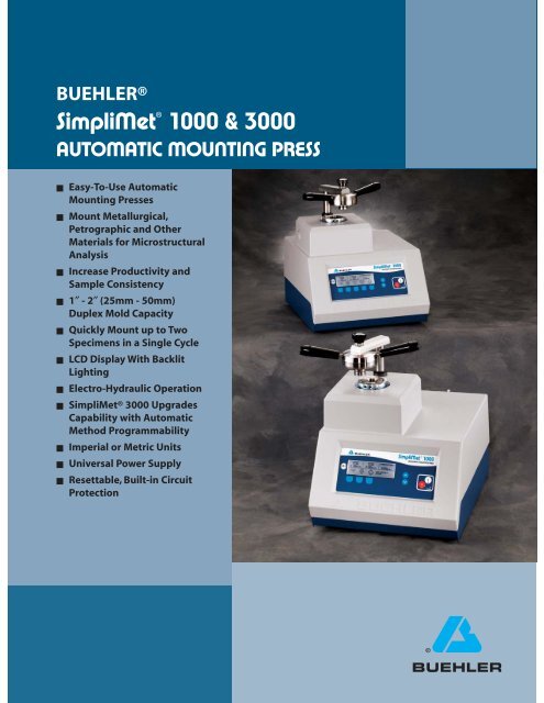 buehler hvdm 3 lcd panel manufacturer