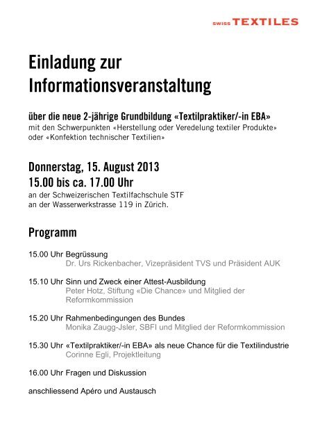 Programm und Lageplan