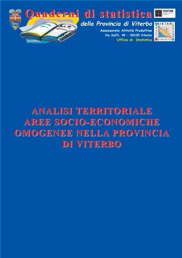 Quaderni di statistica - Provincia di Viterbo