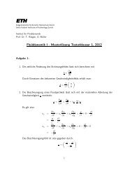 Fluiddynamik I - MusterlÃ¶sung Testatklausur 1, 2012 - IFD