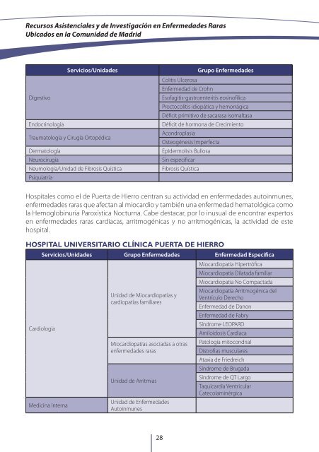 Recursos Asistenciales y de InvestigaciÃ³n en Enfermedades ... - Inicio