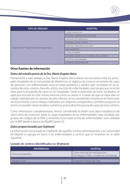 Recursos Asistenciales y de InvestigaciÃ³n en Enfermedades ... - Inicio