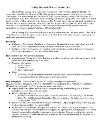 to kill a mockingbird critical essay