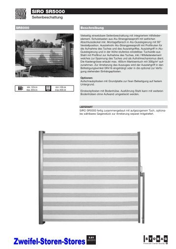 Siroflex SR 5000 - Zweifel Storen, Guilbert Storen