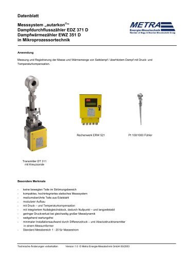 Datenblatt Messsystem âautarkon ... - METRA Energie