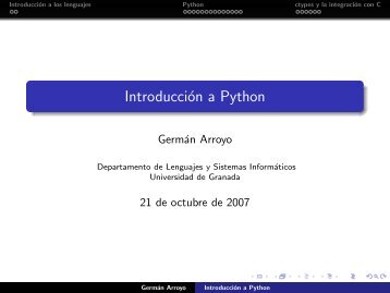 IntroducciÃ³n a Python - Departamento de Lenguajes y Sistemas ...