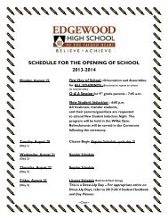 Opening Days of School - Edgewood High School
