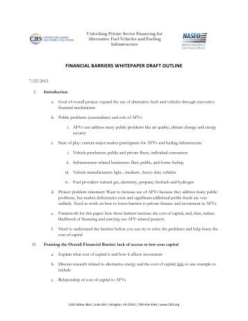 Financial Barriers Paper Outline