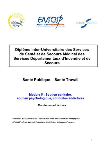 Conduites addictives - ISPED-Enseignement à distance