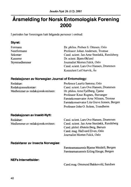 Fulltekst - Norsk entomologisk forening